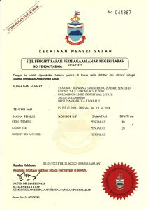 Sijil Pengiktirafan Status Anak Negeri Sabah